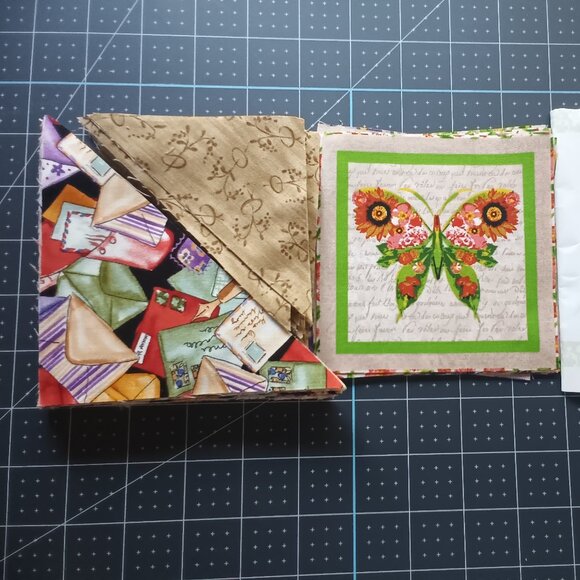 "Butterfly Notes" Pre Cut Quilt Kit Makes 12 - 8" Square Blocks - Picture 2 of 3